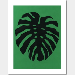 Black Monstera Posters and Art